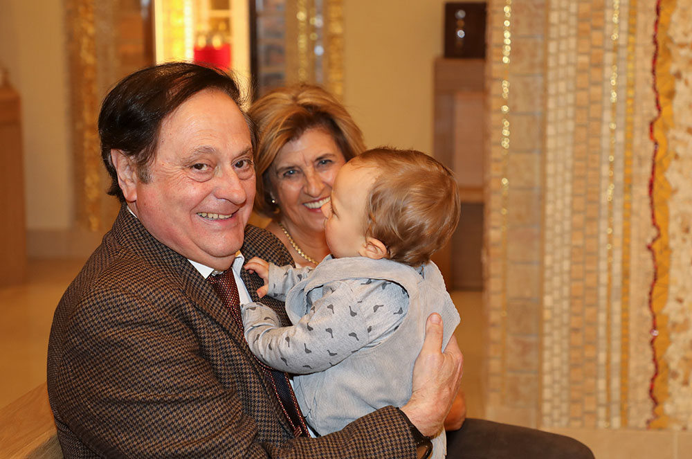 Otto Pallerola amb els seus padrins