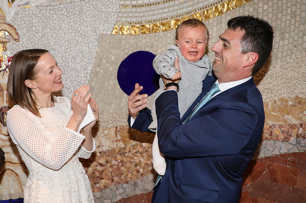 Celebració del bateig d'Otto Pallerola a Sant Julià de Lòria