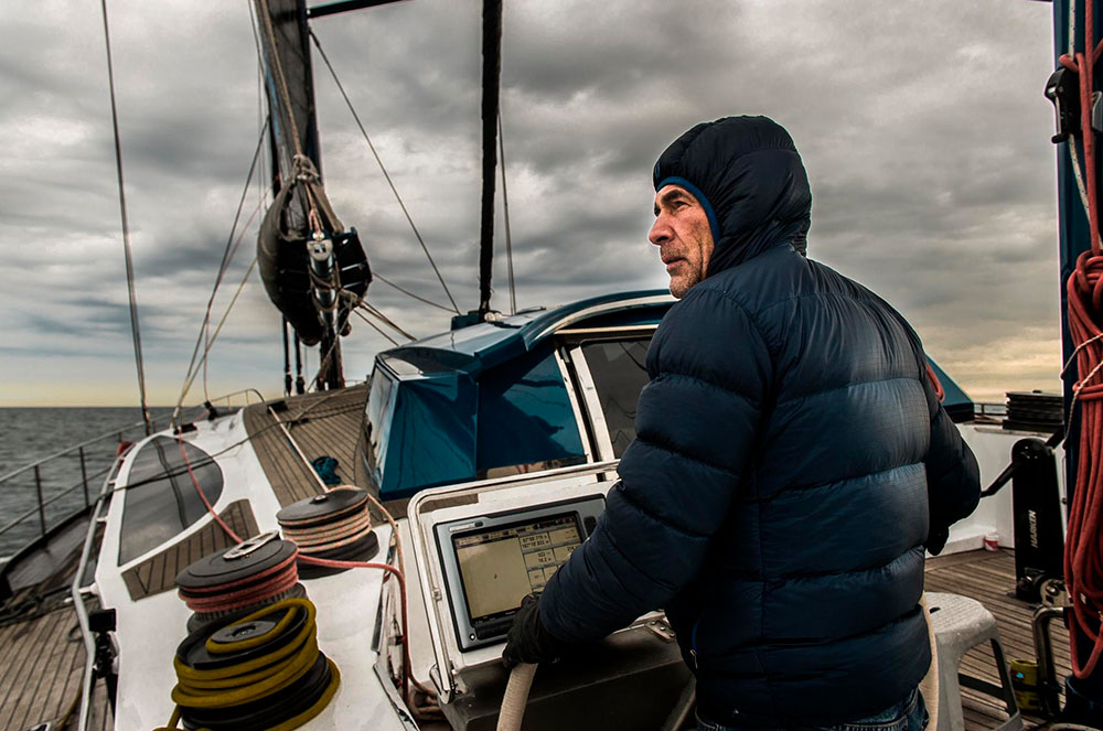 Mike Horn a bord d'un veler