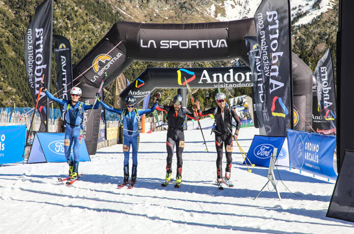 Arribada a la línia de meta de l'Andorra Skimo 2020