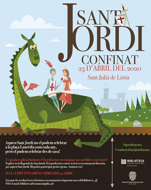 Cartell de Sant Jordi a Sant Julià de Lòria