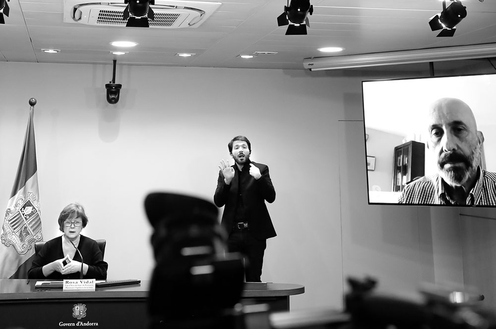 roda de premsa sobre el confinament