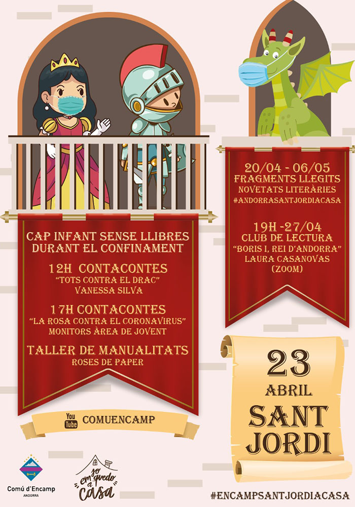 Cartell de Sant Jordi del Comú d'Encamp