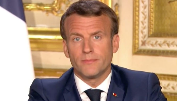 Macron durant la conferència televisiva d'ahir