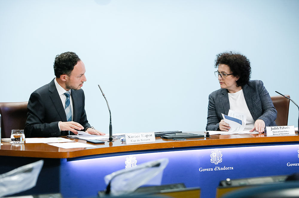 Cap de Govern Xavier Espot i ministra Judith Pallarés