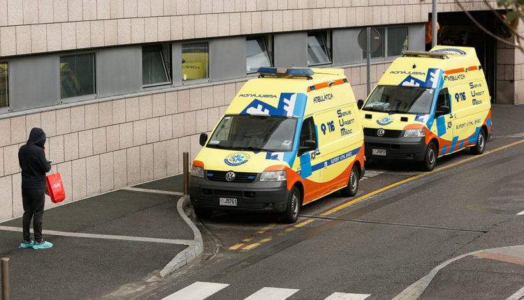 Ambulàncies a l'Hospital Nostra Senyora de Meritxell