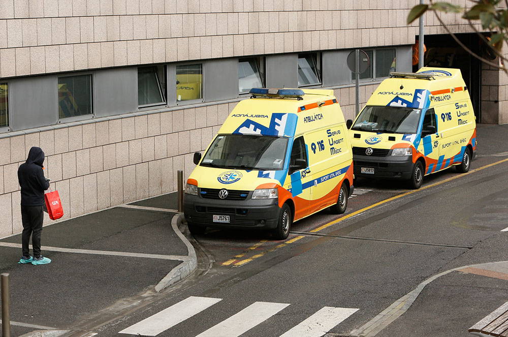 Ambulàncies a l'Hospital Nostra Senyora de Meritxell