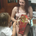 La Berta durant la celebració del seu aniversari