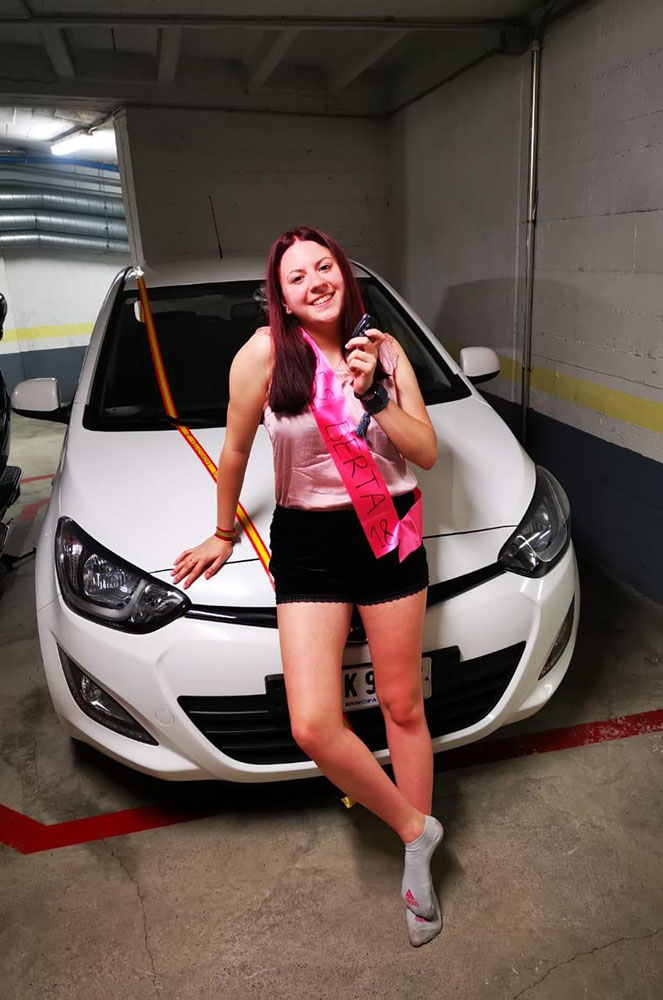 La Berta durant la celebració del seu aniversari