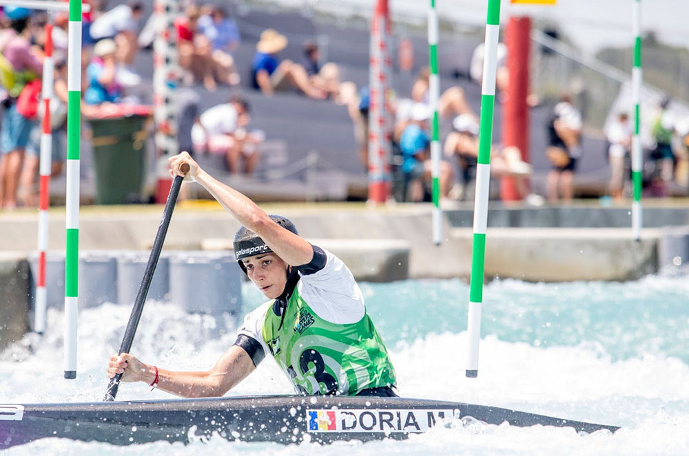 Mònica Doria durant un campionat