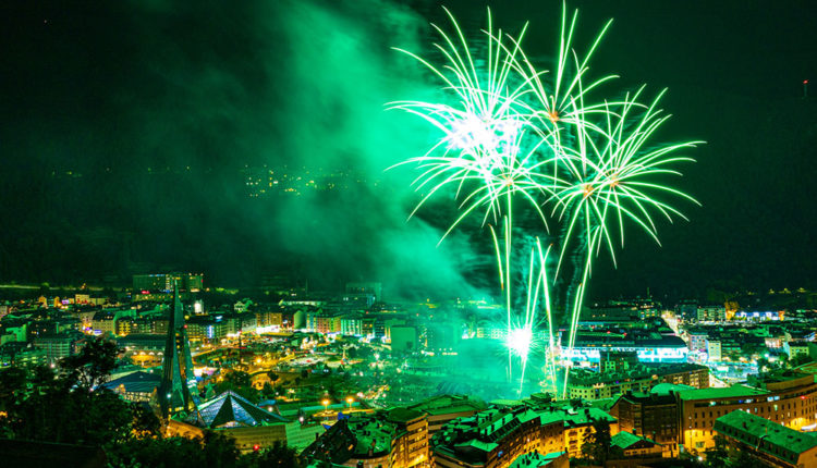 Castell de focs Artificials durant la Festa Major 2020