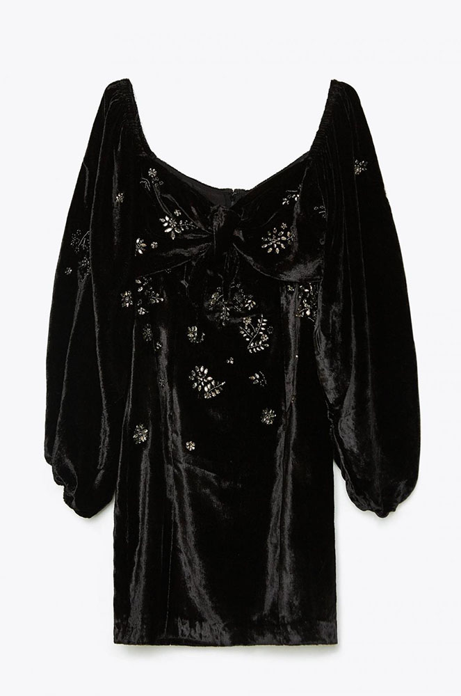 Vestit de vellut Uterqüe