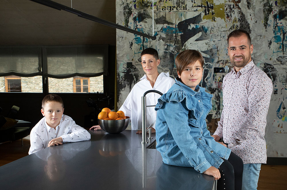 Laura Torres amb la seva família