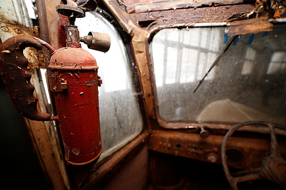 Detall de l'interior del Dodge Fargo