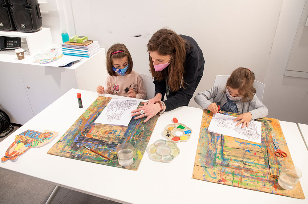 Taller de pintura al Museu Carmen Thyssen