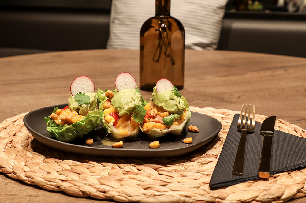 Tacos de Mango al restaurant Noranta Tres