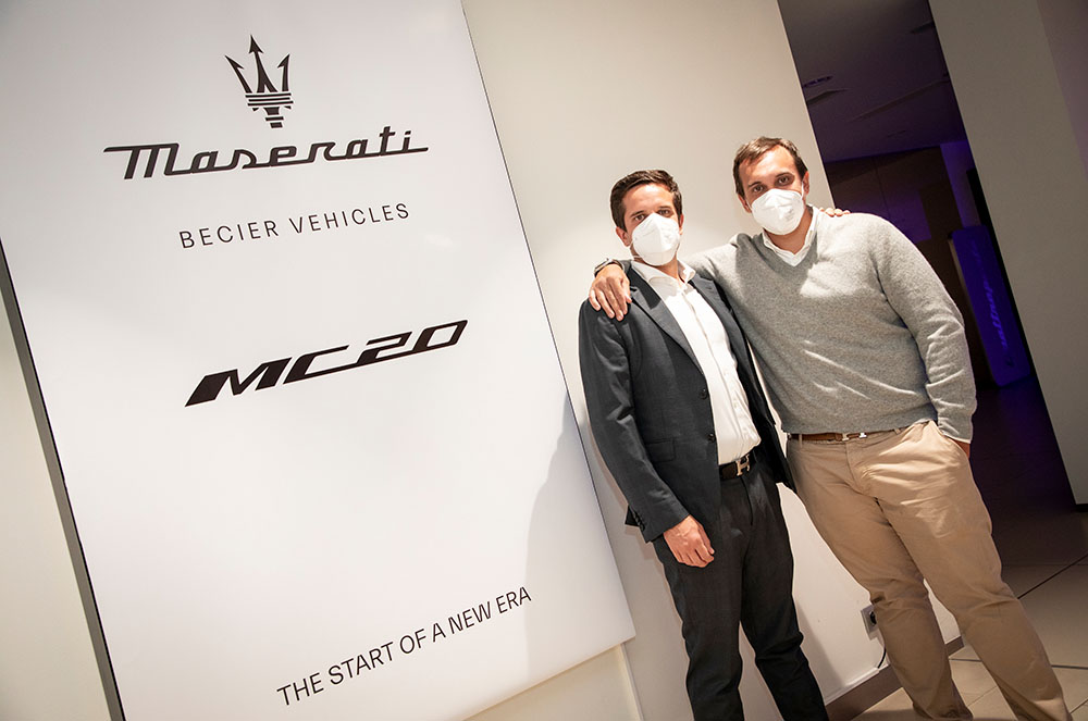 Joan i Pere Betriu a la presentació del Maserati MC20
