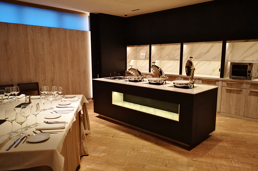buffet de l'hotel plaza instal·lat pel grup rull