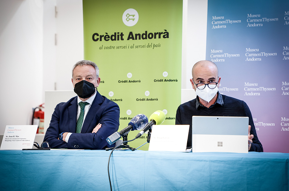 Joan R. Mas a la roda de premsa al Museu Carmen Thyssen Andorra