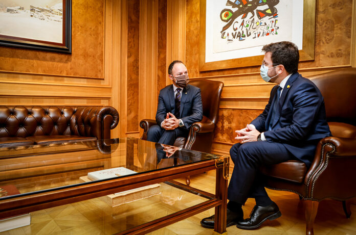 Xavier Espot i Pere Aragonès, president de la Generalitat