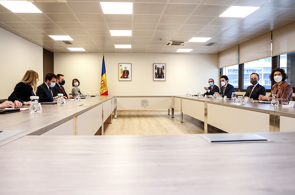 Reunió entre la delegació de la Generalitat i la d'Andorra