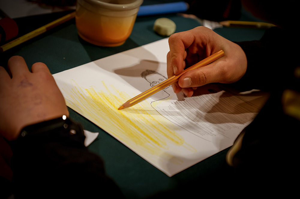 Dibuix d'un autoretrat al CAEE