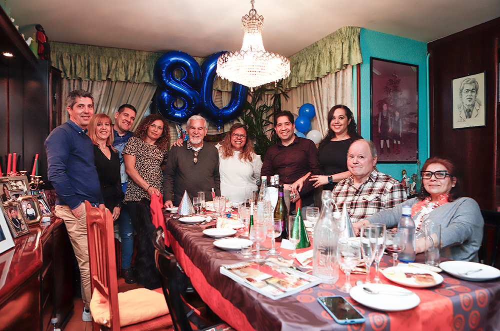 Josep Moral i els seus amics i familiars