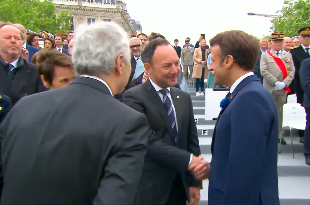 Xavier Espot i Emmanuel Macron