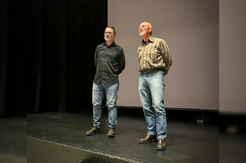 Jesús Galindo amb l’actor Pep Sarrà