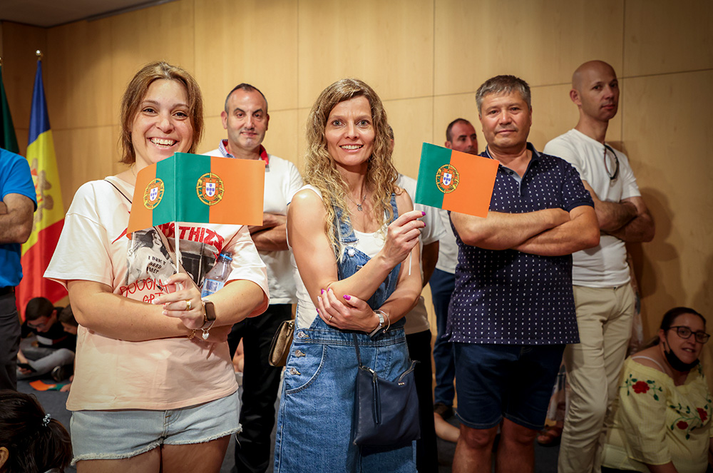 Públic portugués a la visita de Marcelo Rebelo de Sousa, president de portugal