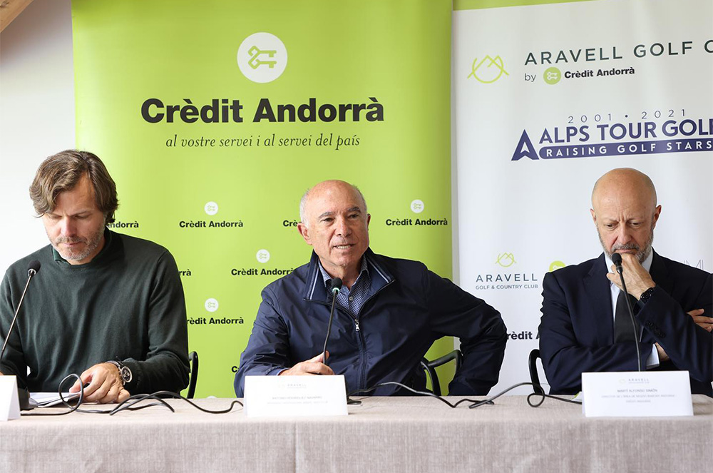 Roda de premsa del Alps Tour Golf a Aravell Golf