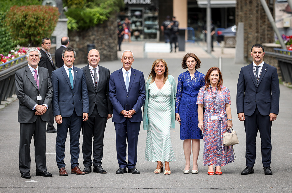 Marcelo Rebelo de Sousa amb les autoritats andorranes