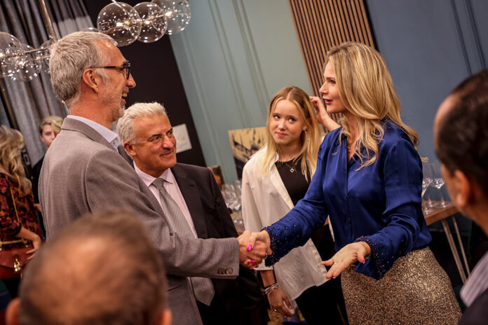 Èric Bartolomé i Brigita Langenfeld a la inauguració de l'estudi d'interiorisme i construcció