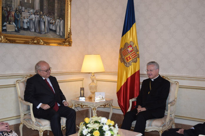 El Copríncep Episcopal rep les Cartes Credencials del nou Ambaixador d'Espanya
