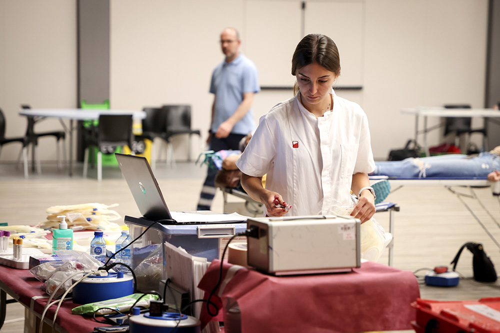 Donació de sang al prat del roure