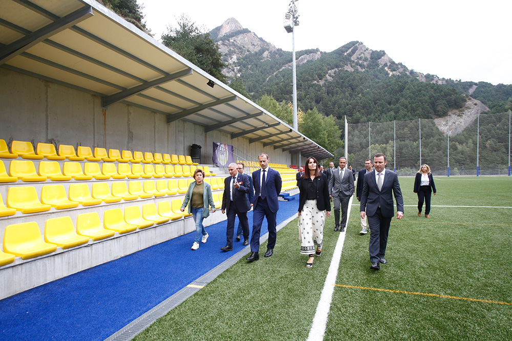 Aleksander Čeferin, president de la UEFA, visita Andorra