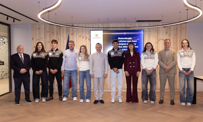 Recepció institucional als esportistes andorrans de Milà-Cortina